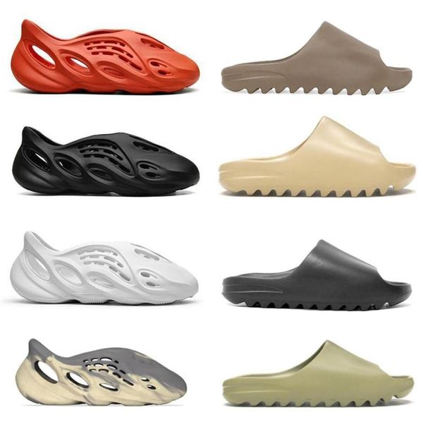 

mens women shoe slipper slides sandals dessan soot core graffiti bone resin desert sand summer rubber slippers brown flat bea6328346, Black