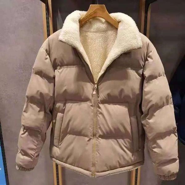 

fleece jacket a reversible garment man jacket down parkas coats puffer jackets bomber winter coat hooded outwears windbreaker, Black