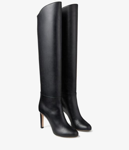 

designer boots women shoes luxury karter 85 ankle boot leather kneehigh boots round toes eu3543 with box wedding party dresses4458845, Black