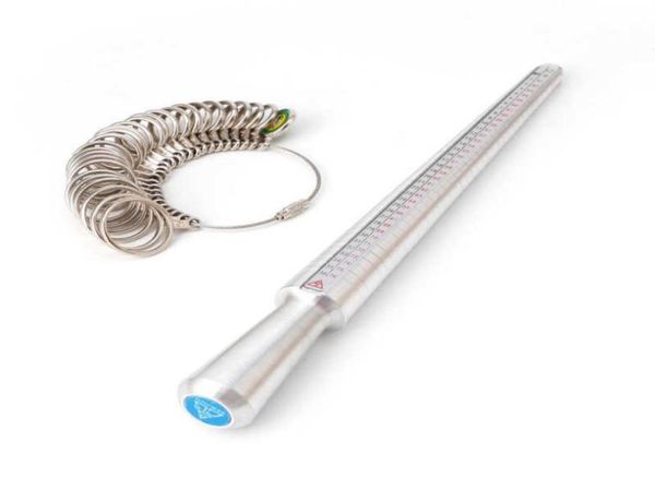 

javrick metal ring sizer guage mandrel finger sizing measure stick standard tool set5958477, Blue