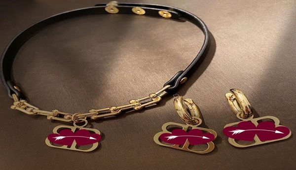 

european and american street shooting net red black leather rope collar letter necklace feminine short necklace personalized clavi6765992, Silver