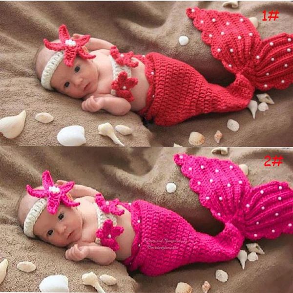 

newborn pography props baby clothes girls clothing mermaid infant girl costume crocheted handmade outfit208c, Yellow