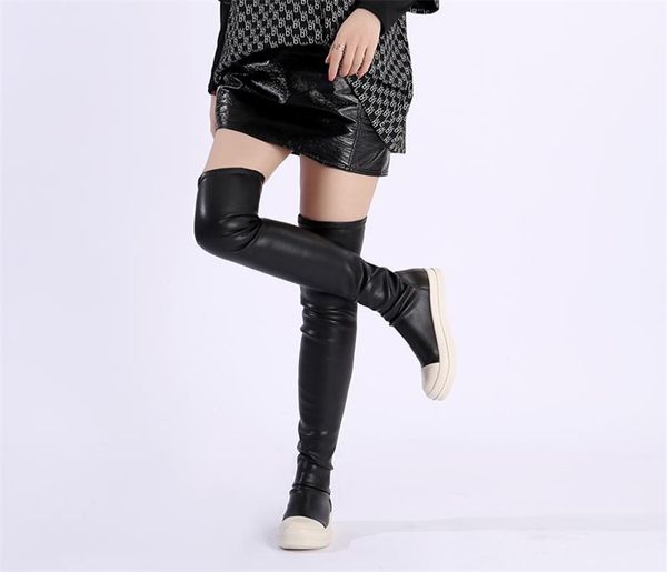 

boots rick women big size owens casual snow flats over knee high luxury trainers sheepskin rric owees 2209128055563, Black
