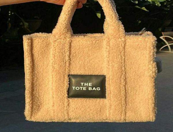 

shoulder bags autumn winter plush handbag large capacity beige cute crossbody bag tote high satchels woman fashion7564393