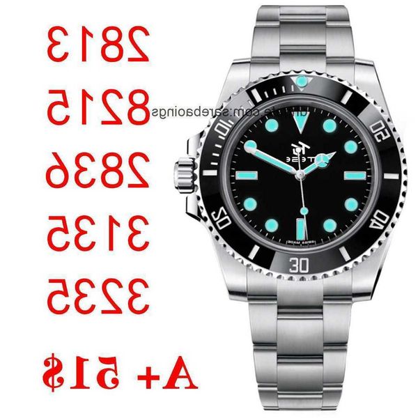 

noobnf 16610 luxury sports watches men business eta 2836 3135 3235 automatic 904l stainless black luminous waterproof diving 41mm wristwatch, Slivery;golden