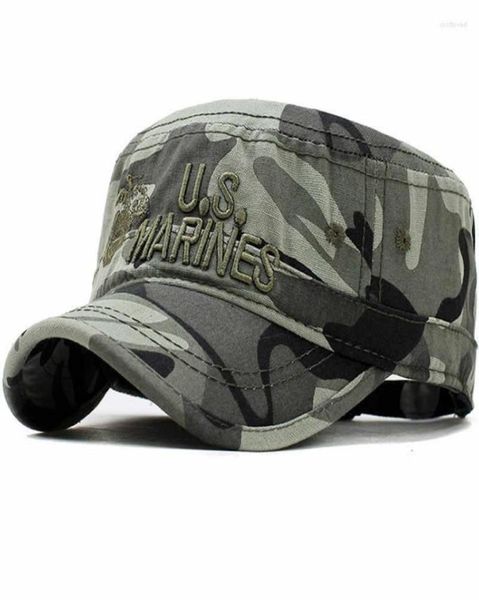 

wide brim hats 2022 united states us marines corps cap hat military camouflage flat men cotton hhat usa navy embroidered camo 3027031, Blue;gray