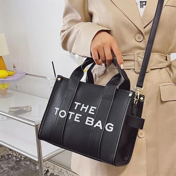 

pu leather marc fashion handbags bag large capacity shoulder for women wallets letter printed tote bag multi colors totes purse3184, Black;red