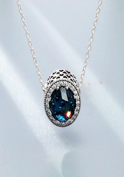 

1pcs crystal pendant necklace multicolor stone fits 45cm+8cm chain women female birthday chirstmas gift n0033447937, Silver