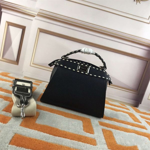 

designer bags twist lock bag fashion leather handbag shoulder portable diagonal bag women's bag fen bag plc3