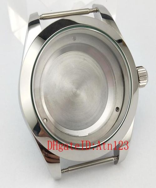 

40mm silver stainless steel wrist watch case fit eta2836 miyota 82058215821a mingzhu dg28133804 movement p7078377384
