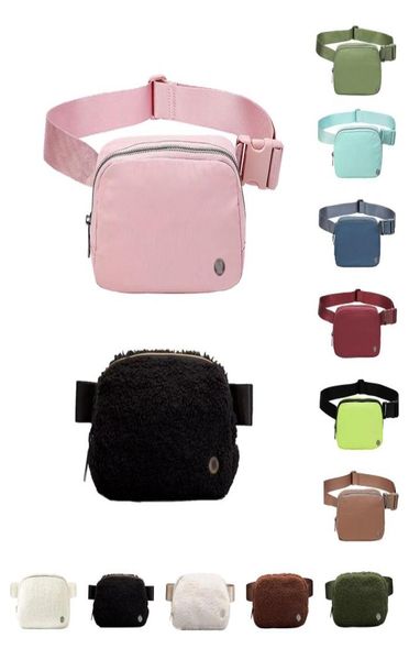 

fleece everywhere womens chest belt crossbody bag l woman yoga nylon outdoor sport bumbag xury designer handbag teddy fanny pack shoulder wa