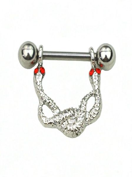 

d0662 double red colors nipple ring012345678910114700683, Silver