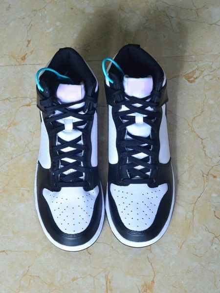 

pure original black and white panda black label high shoes casual board shoes