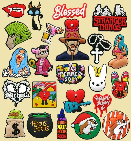 

wholesale moq 1000pcs optional styles shoe charms 2d soft pvc fashion anime shoe accessories decorations fit kid bracelets sandals party sup, White;pink