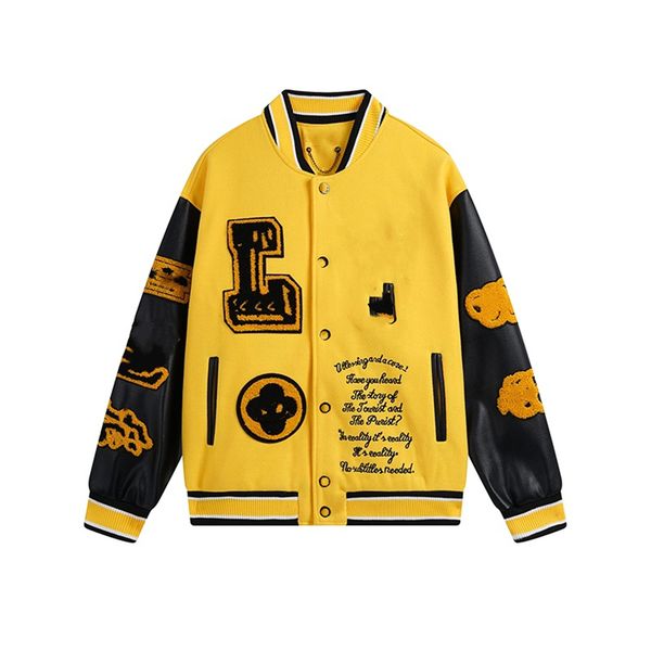 

fashion men's jacket 2023 luis new anti-wrinkle soft letter logo spring and autumn couple leisure coat student vuttonity 04-01, Black;brown