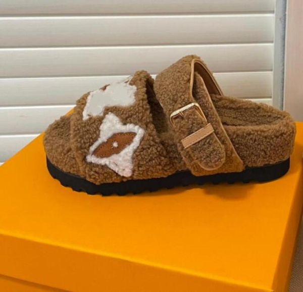 

autumn and winter new wool women slippers super warm feeling non slip rubber outsole sandals excellent comfort more colour shoes9767449, Black