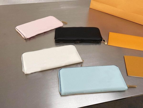 

2021 brand designer wallet men and women card holder clutch bag ladies long handbag label box9614288, Red;black