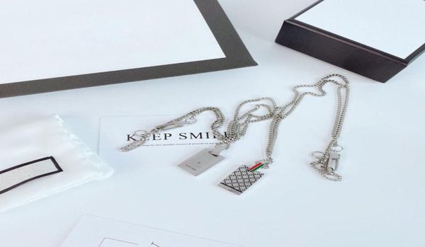 

europe america designer necklace fashion style mens lady titanium steel women jewelry engraved letter plated sliver gold necklaces4277803, Silver
