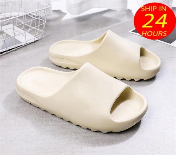 

brand slides menwomen beach flip flops summer indoor slippers cloud man clappers casual house shoes pillow sandals 2207159724739, Black