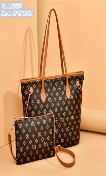 

whole ladies shoulder bags 2 styles largecapacity leather leisure shopping backpack multilayer twopiece fashion tote bag cl2082046
