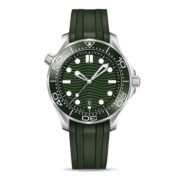

2022ss new model green gd men diver mens ceramic bezel luxury watch watches origina automatic mechanical movement diver 300m maste246e, Slivery;brown