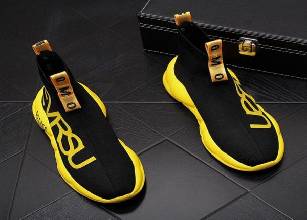 

designer men knitted socks shoes light bottom hip hop fashion men039s casual shoes breathable men039s sneakers h58626844, Black
