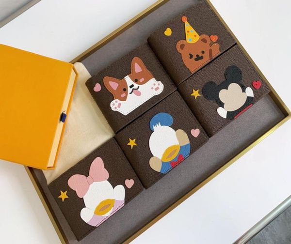 

latest card holder designer coin purses key pouch designers womens handbags purse fashion cartoon wallet luxurys brand animal gift9703473, Brown;gray