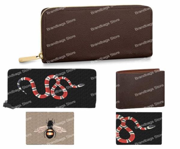 

wallets mens women designer wallet luxury purse fashion purses leather monograms short classic zippy embossed portafo9945982, Red;black