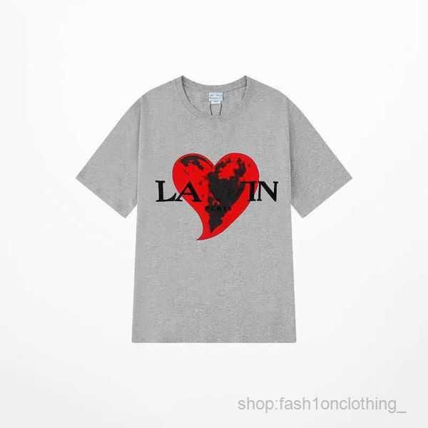 

designer luxury lanvins classic t shirt chest letter printed mens and womens summer breathable high street cotton loose tees 17 e9ou, White;black