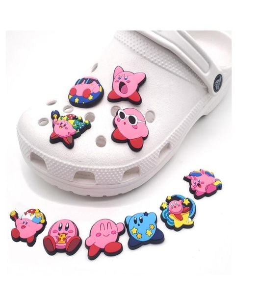

pvc rubber shoe charms shoes accessories jibz fit wristband buttons buckle cartoon style holeshoes decorations gift4255746, White;pink