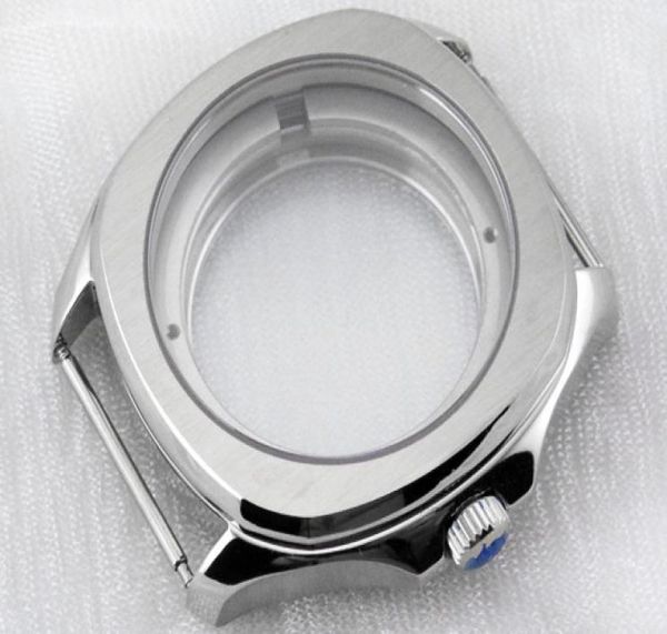 

40mm special scratch proof mineral glass watch case for eta 2824 shanghai 2824 movements watch accessories stainless steel watch c8529395