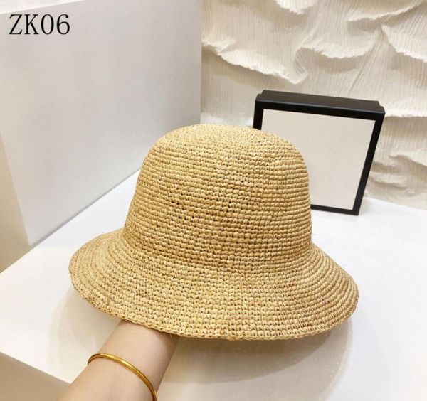 

brand grass braid hat classic designer men women ball caps ladies wide brim hats luxury mens caps letter flowers base5830706, Blue;gray