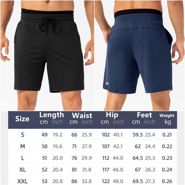 

ll-21413 men's shorts yoga outfit men fifth pants running sport breathable trainer short trousers sportswear gym exercise adu220d