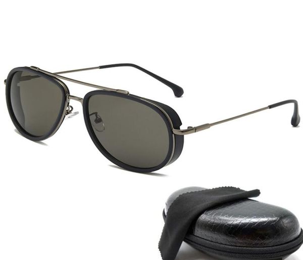

new bright brown metal frame 60mm lens classic round sunglasses men women vintage driving uv400 sun glasses oculos1571613, White;black