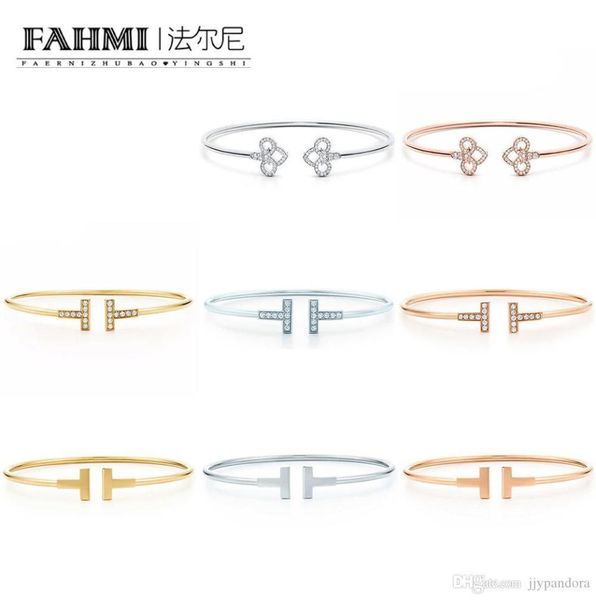 

fahmi 100 925 sterling silver authentic t heart crown golden silver rose gold exquisite wedding women bracelet jewelry 2530326