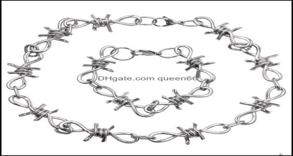 

choker necklaces & pendants jewelrychokers women hip-hop gothic punk style barbed little thorns chain small brambles iron choke2719675, Golden;silver