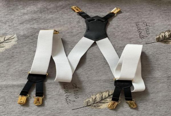 

2022 factory direct fashion men039s and women designer suspenders 30 x 115cm six clip wide strap c5114904, Black;white