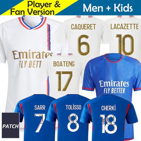 

23 24 maillot lyon soccer jerseys 2023 2024 olympique lyonnais ol traore memphis men kids kits equipment football shirts maillots de foot, Black;yellow