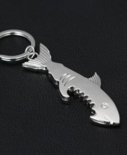 

fashion 2in1 creative fish keychain beer opener keyring shape bottle openers1700918, Silver