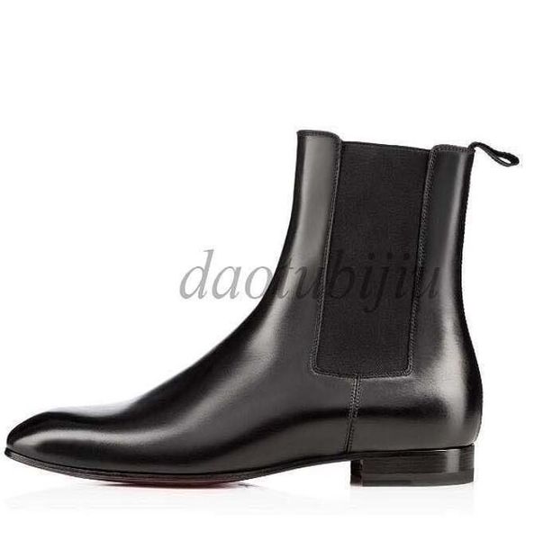 

super quality roadie flat for men ankle boots design comfortable genuine leather perfect party dress wedding walking eu38-47 cz74222890, Black