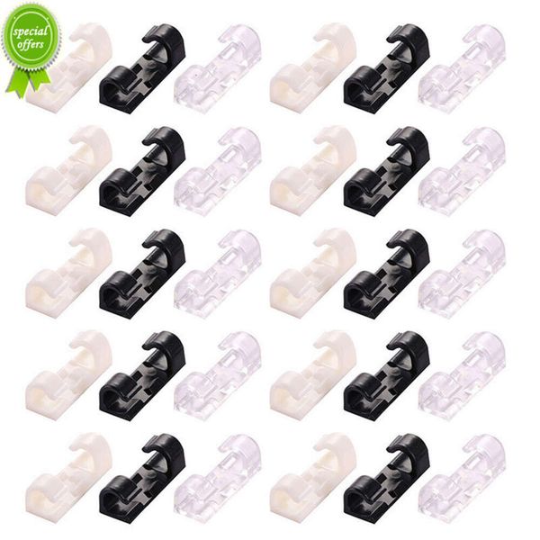 

new cable clips organizer drop wire holder for car cord management self-adhesive cable manager fixed clamp household wire winder