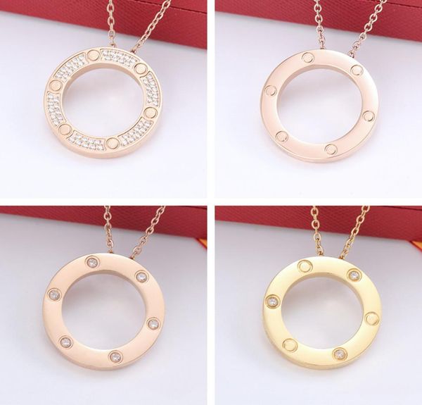 

new men039s and women039s pendant diamond necklaces fashion designer stainless steel necklaces for couples as gifts luxury j7050469, Silver