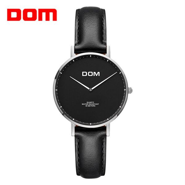 

dom women watches new brand luxury casua simple quartz-watch leather strap lady watch for women relogi feminino g-36l-2ms248v, Slivery;brown