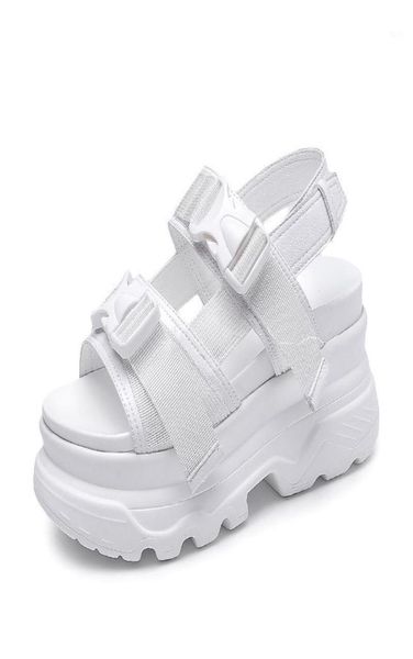 

sandals platform women039s sandals fashion summer leather buckle women thick soled beach sandal casual chunky woman shoes femal2485535, Black