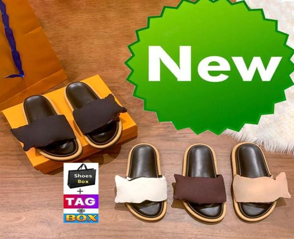

pool pillow slippers flat slides platform comfort women shoes designer women summer slide fashion indoor outdoor beach sandals wom6613985, Black