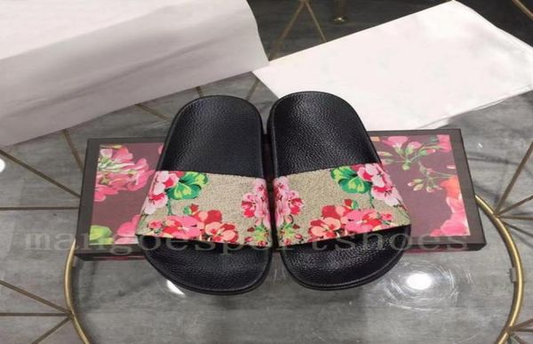 

designer slides mens women slippers summer sandals beach slide flat platform ladies sandali bathroom home shoes flip flops striped9206798, Black
