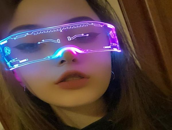 

glasses el wire neon party luminous led light up rave costume decor dj halloween decoration sunglasses5927042, White;black