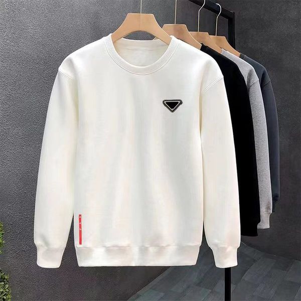 

men's hoodie high sweatshirt fashion bodysuit print embroidery long sleeve pullover casual sportswear crew neck hoodie, Black