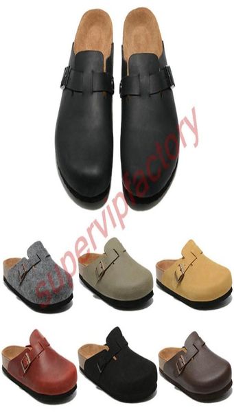 

new designer boston summer cork flat slippers fashion designs leather slippers favourite beach sandals casual shoes s for women men bag head, Black