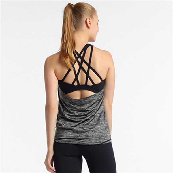 

fitness women breathable yoga gym workout tank backless sport t shirt women running shirt sport crop 91r